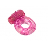 Розовое эрекционное кольцо с вибрацией Rings Axle-pin - Lola Games - в Екатеринбурге купить с доставкой