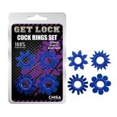 Набор из 4 синих колец Get Lock - Chisa - в Екатеринбурге купить с доставкой