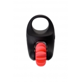 Чёрно-красное эрекционное виброкольцо Erotist - Erotist Adult Toys - в Екатеринбурге купить с доставкой