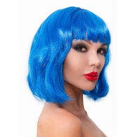 Синий парик-каре с челкой - Джага-Джага купить с доставкой