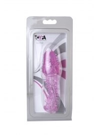 Закрытая насадка розового цвета с шипами и точками - 13,5 см. - Toyfa Basic - в Екатеринбурге купить с доставкой