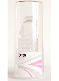 Гелевая прозрачная насадка с 2 отростками - 13 см. - Toyfa Basic - в Екатеринбурге купить с доставкой