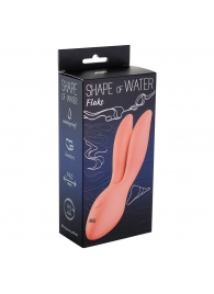 Розовый водонепроницаемый вибратор с ушками Shape of water Flake - Lola toys
