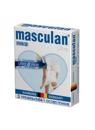 Ультратонкие презервативы Masculan Ultra Fine с обильной смазкой - 3 шт. - Masculan - купить с доставкой в Екатеринбурге