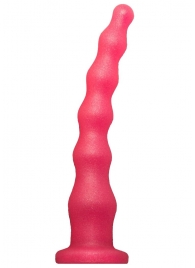 Розовый удлинённый анальный стимулятор с шариками - 22 см. - LOVETOY (А-Полимер)