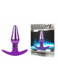 Анальная пробка-конус фиолетового цвета - 9,6 см. - Bior toys