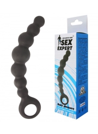 Чёрная анальная цепочка Sex Expert - 15 см. - Bior toys