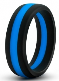 Черно-синее эрекционное кольцо Silicone Go Pro Cock Ring - Blush Novelties - в Екатеринбурге купить с доставкой