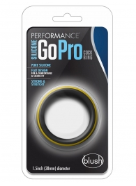 Черно-желтое силиконовое эрекционное кольцо Silicone Go Pro Cock Ring - Blush Novelties - в Екатеринбурге купить с доставкой