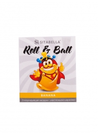 Стимулирующий презерватив-насадка Roll   Ball Banana - Sitabella - купить с доставкой в Екатеринбурге