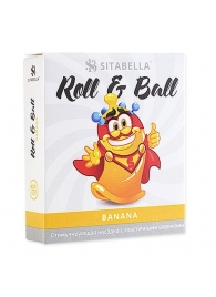 Стимулирующий презерватив-насадка Roll   Ball Banana - Sitabella - купить с доставкой в Екатеринбурге