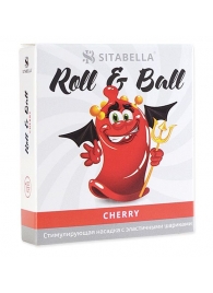 Стимулирующий презерватив-насадка Roll   Ball Cherry - Sitabella - купить с доставкой в Екатеринбурге