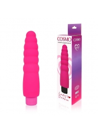 Розовый силиконовый вибратор Cosmo - 15 см. - Cosmo