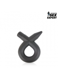 Черное силиконовое эрекционное кольцо Sex Expert - Sex Expert - в Екатеринбурге купить с доставкой