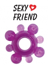 Фиолетовое эрекционное кольцо Sexy Friend - Bior toys - в Екатеринбурге купить с доставкой