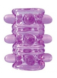 Открытая фиолетовая насадка на пенис Crystal Sleeve - 5,5 см. - Erowoman-Eroman - в Екатеринбурге купить с доставкой