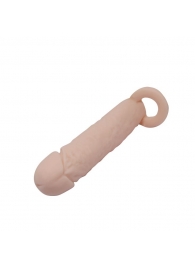 Насадка на пенис с кольцом для мошонки - 16 см. - Sex Expert - в Екатеринбурге купить с доставкой