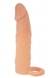 Насадка на пенис с кольцом для мошонки - 17,4 см. - Sex Expert - в Екатеринбурге купить с доставкой