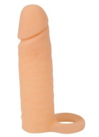 Насадка на фаллос с кольцом для мошонки - 16 см. - Sex Expert - в Екатеринбурге купить с доставкой