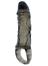 Закрытая насадка на фаллос с кольцом для мошонки - 15 см. - Sex Expert - в Екатеринбурге купить с доставкой