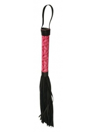 Аккуратная плетка с розовой рукоятью Passionate Flogger - 39 см. - Erokay - купить с доставкой в Екатеринбурге
