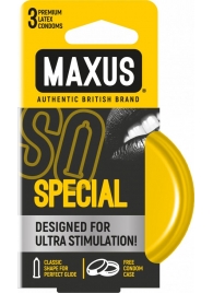 Презервативы с точками и рёбрами в железном кейсе MAXUS Special - 3 шт. - Maxus - купить с доставкой в Екатеринбурге