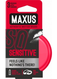 Ультратонкие презервативы в железном кейсе MAXUS Sensitive - 3 шт. - Maxus - купить с доставкой в Екатеринбурге