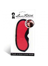 Красная маска на глаза Peek-a-Boo - Lux Fetish - купить с доставкой в Екатеринбурге