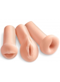 Комплект из 3 мастурбаторов All 3 Holes: вагина, анус, ротик - Pipedream - в Екатеринбурге купить с доставкой