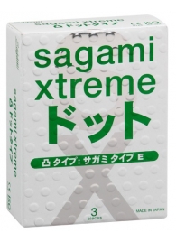Презервативы Sagami Xtreme SUPER DOTS с точками - 3 шт. - Sagami - купить с доставкой в Екатеринбурге