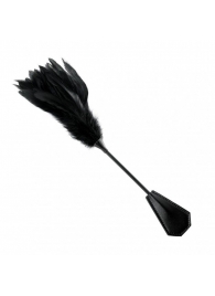 Маленький чёрный стек с пуховкой из перьев - 37 см. - Джага-Джага - купить с доставкой #SOTBIT_REGIONS_UF_V_REGION_NAME#
