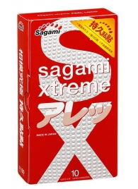 Утолщенные презервативы Sagami Xtreme Feel Long с точками - 10 шт. - Sagami - купить с доставкой в Екатеринбурге