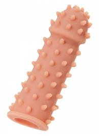 Телесная реалистичная насадка KOKOS Extreme Sleeve 03 с дополнительной стимуляцией - 12,7 см. - KOKOS - в Екатеринбурге купить с доставкой