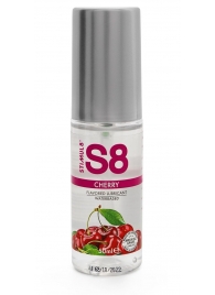 Смазка на водной основе S8 Flavored Lube со вкусом вишни - 50 мл. - Stimul8 - купить с доставкой в Екатеринбурге