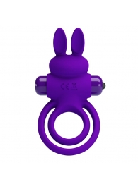 Фиолетовое эрекционное кольцо с вибростимуляцией клитора Vibrant Penis Ring III - Baile - в Екатеринбурге купить с доставкой