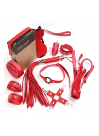 Красный набор БДСМ-девайсов Bandage Kits - Vandersex - купить с доставкой в Екатеринбурге