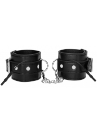 Черные наручники с электростимуляцией Electro Handcuffs - Shots Media BV - купить с доставкой в Екатеринбурге