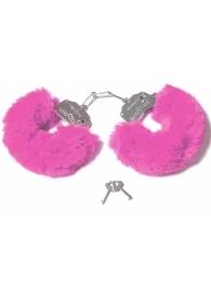 Шикарные наручники с пушистым розовым мехом - Le Frivole - купить с доставкой в Екатеринбурге