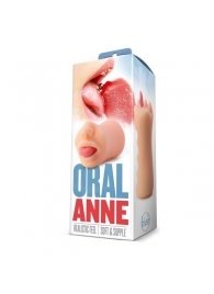 Телесный мастурбатор-ротик с язычком Oral Anne - Blush Novelties - в Екатеринбурге купить с доставкой