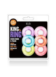 Набор из 6 эрекционных колец King of the Ring - Blush Novelties - в Екатеринбурге купить с доставкой