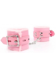 Розовые мягкие наручники на регулируемых ремешках - Notabu - купить с доставкой в Екатеринбурге