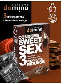 Презервативы для орального секса DOMINO Sweet Sex с ароматом шоколадного мусса - 3 шт. - Domino - купить с доставкой в Екатеринбурге
