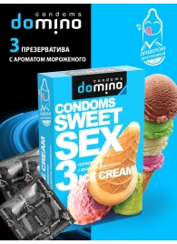 Презервативы для орального секса DOMINO Sweet Sex с ароматом мороженого - 3 шт. - Domino - купить с доставкой в Екатеринбурге