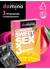 Презервативы для орального секса DOMINO Sweet Sex с ароматом манго - 3 шт. - Domino - купить с доставкой в Екатеринбурге