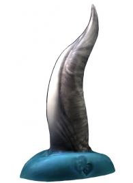 Черно-голубой фаллоимитатор  Дельфин small  - 25 см. - Erasexa - купить с доставкой в Екатеринбурге