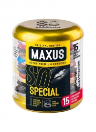 Презервативы с точками и рёбрами в металлическом кейсе MAXUS Special - 15 шт. - Maxus - купить с доставкой в Екатеринбурге