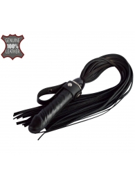 Черная плеть  Ковбой  с ручкой-фаллосом - 55 см. - Sitabella - купить с доставкой в Екатеринбурге