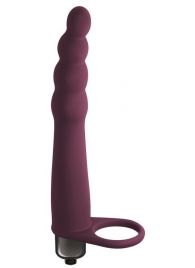 Бордовая вибронасадка для двойного проникновения Bramble - 16,5 см. - Lola Games - купить с доставкой в Екатеринбурге