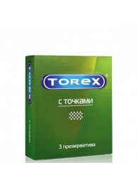 Текстурированные презервативы Torex  С точками  - 3 шт. - Torex - купить с доставкой в Екатеринбурге