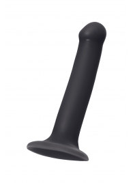 Черный фаллос на присоске Silicone Bendable Dildo M - 18 см. - Strap-on-me - купить с доставкой в Екатеринбурге